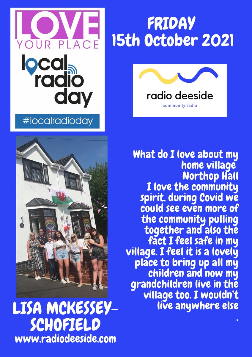 Today is #LocalRadioDay! We want to thank everyone who listens to our station and supports us. Wherever you feel you belong; in the park, pub, local cafe, with family, in nature, literacy or arts…whatever place you love, we want to know about it @radiodeeside @RadioGlannauD