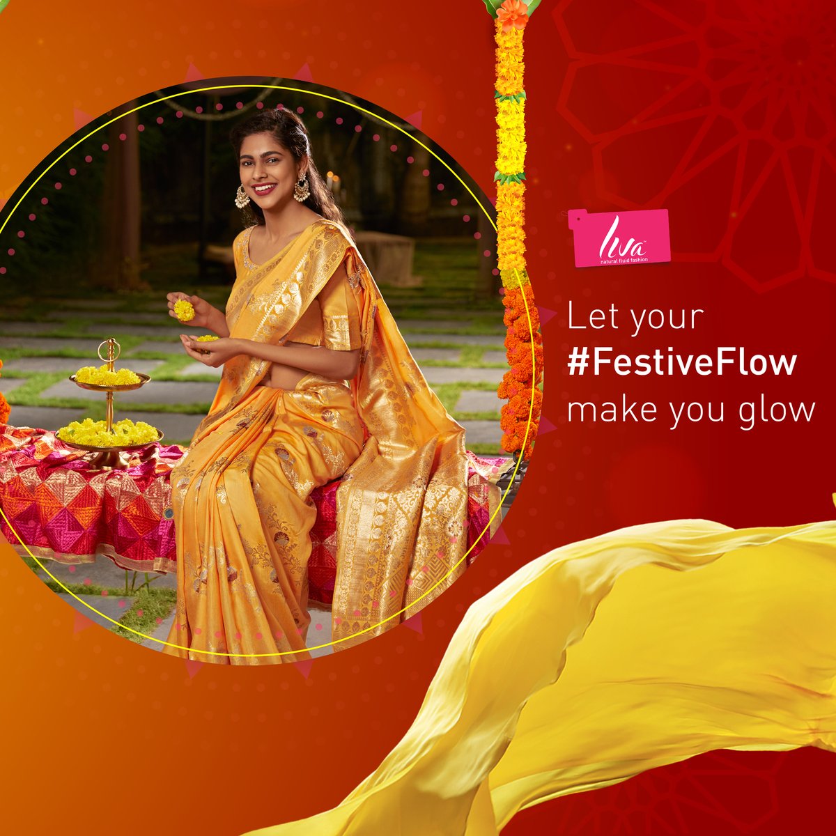 Let your radiant and elegant outfit illuminate your festive celebrations as you flaunt your #FestiveFlow. Just like Liva Diva @aavritichoudhary, who looks stunning in this gorgeous yellow saree with golden work.
LIVA wishes you and your family #HappyDussehra. #FestiveFlow