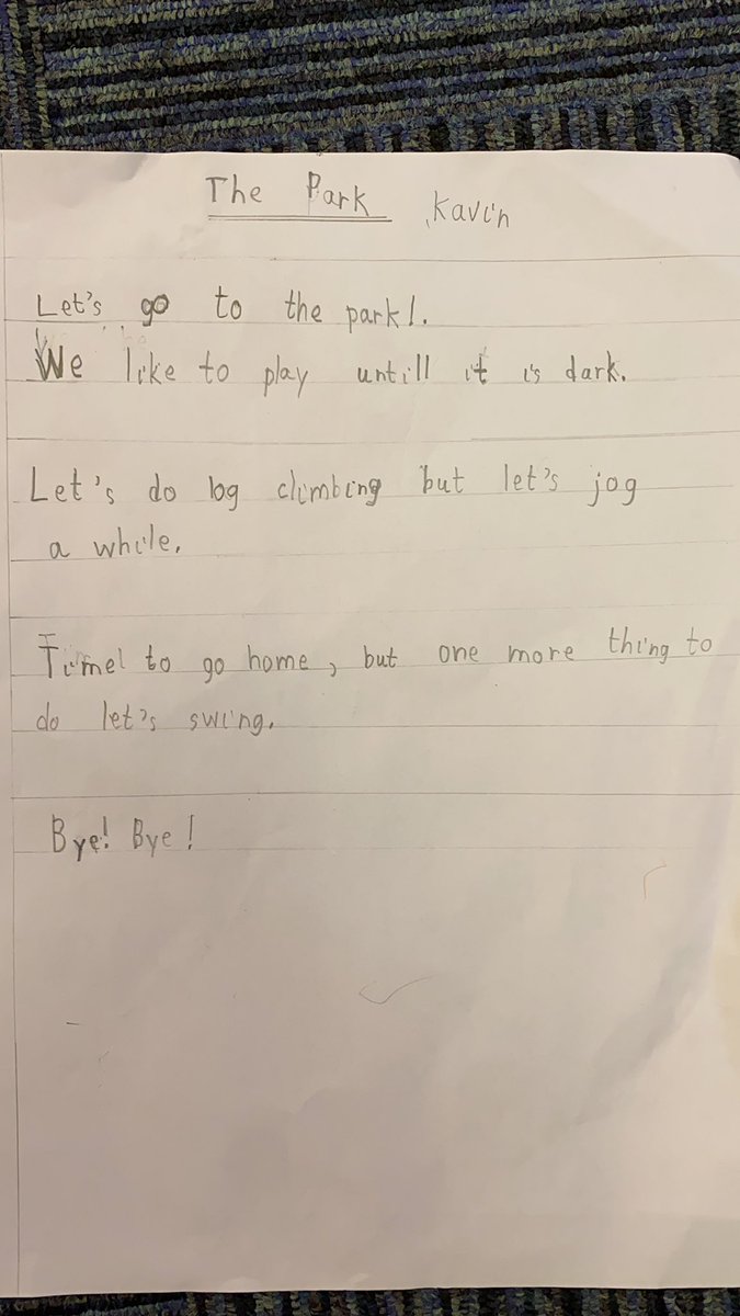 GO PARKS!
Some of our Park Hill children have been inspired by the English Week and created their own poems and short stories. We hope you enjoy reading them! <a href="/CovSport/">Coventry Sport</a> #Goparkschallenge