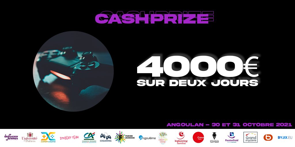 🚨ANGOU’LAN🚨

Attention attention !! Voici le CASHPRIZE de l’événement ! 💶✅

Ne tardez pas à vous inscrire !! Il ne reste plus beaucoup de places !! ⏰📆

➡️ angoulan.gonextfast.fr

#Concours #cashprize #angoulan