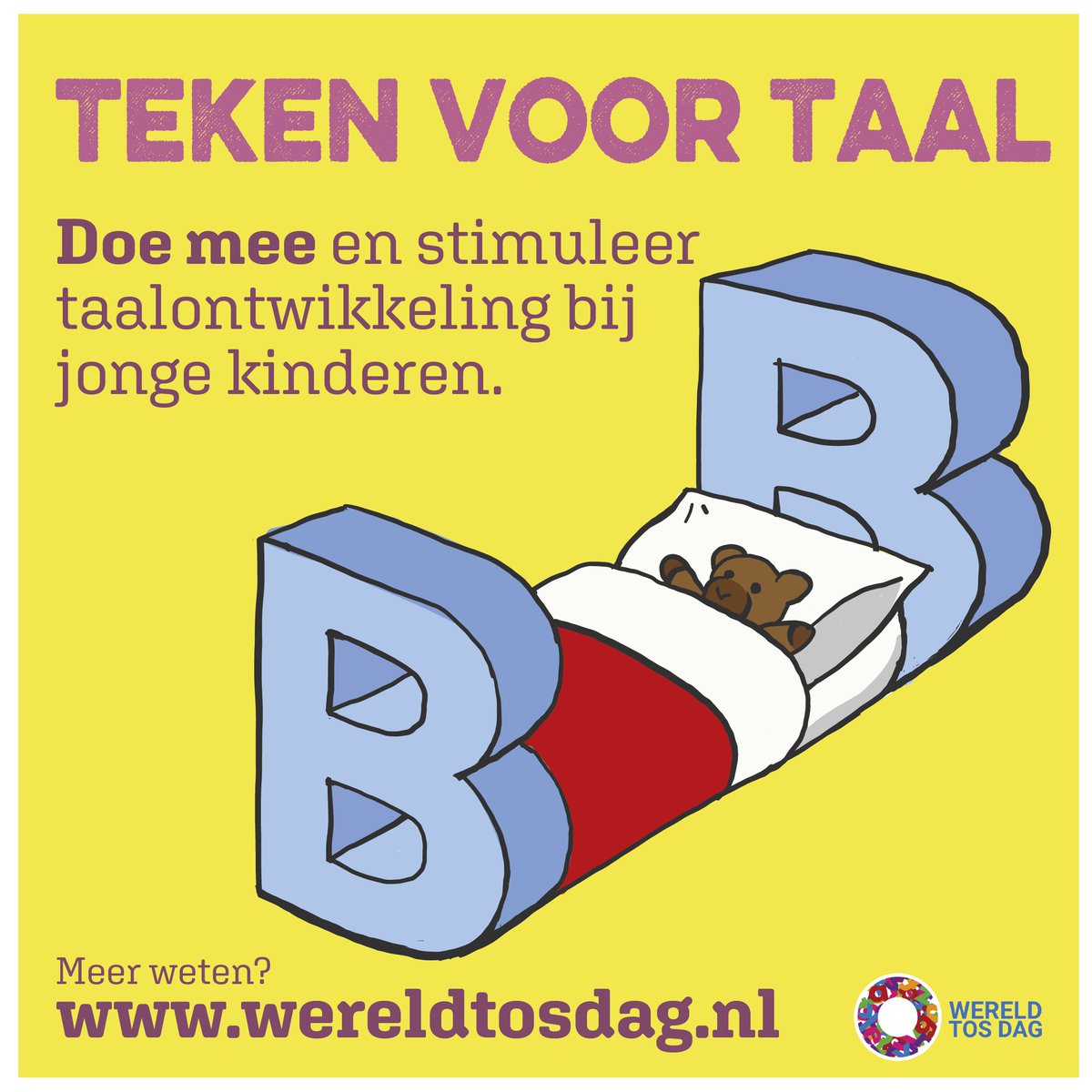 Vandaag is het Wereld TOS Dag. Samen vragen we aandacht voor mensen die een #taalontwikkelingsstoornis hebben. Dat is hard nodig, want kinderen kunnen beter geholpen worden als #TOS vroegtijdig wordt gesignaleerd. Tijd voor meer bekendheid en begrip! #wereldtosdag #taal