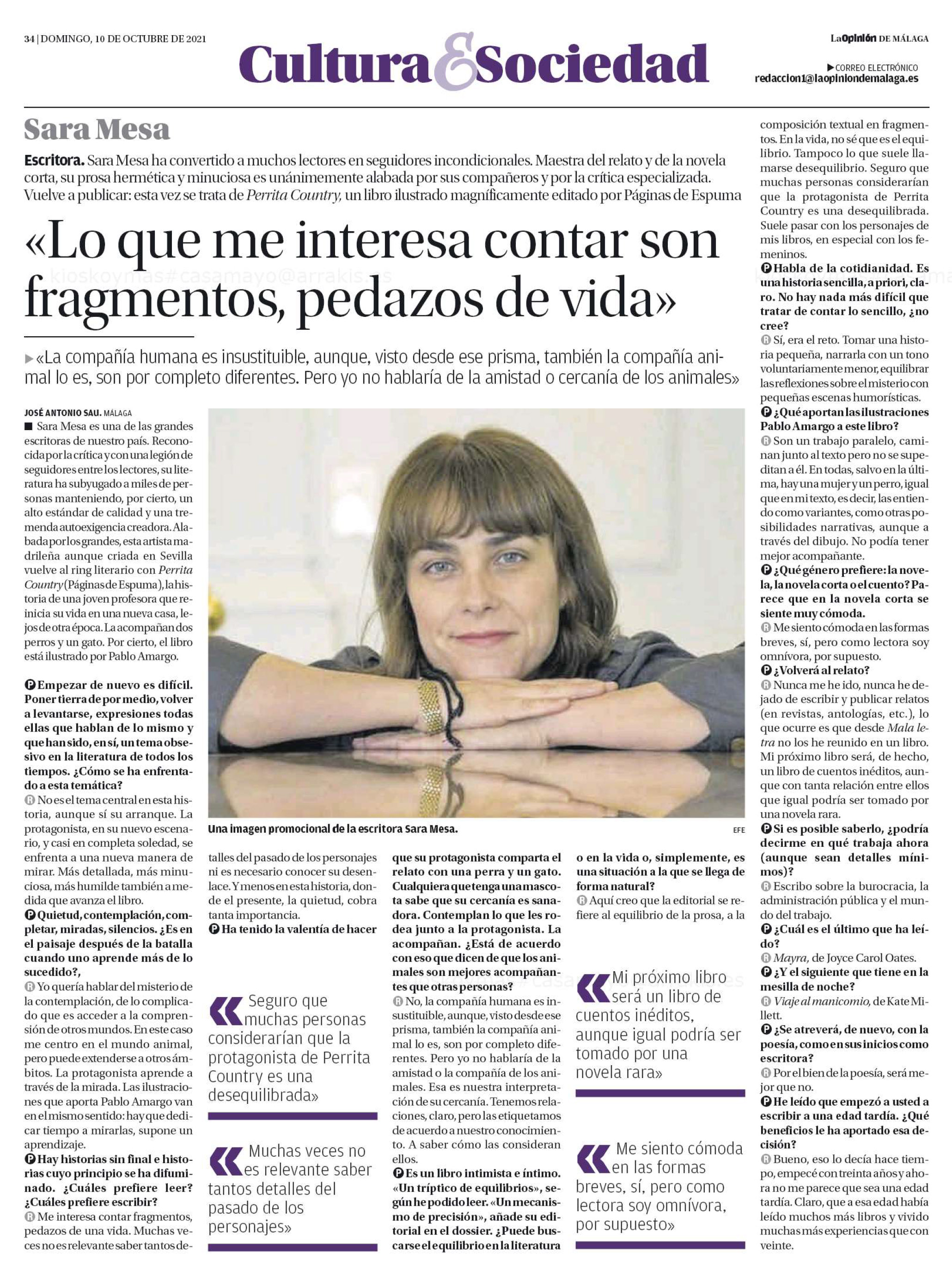 Sara Mesa - Editorial Páginas de Espuma