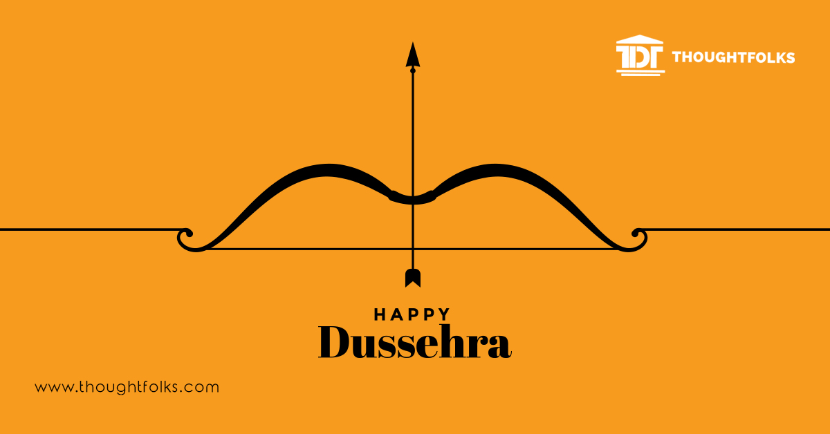 A time for celebration, for festivity, for the victory of good over evil. Happy Dussehra!

#Dussehra2021 #Dasara #ThoughtFolks