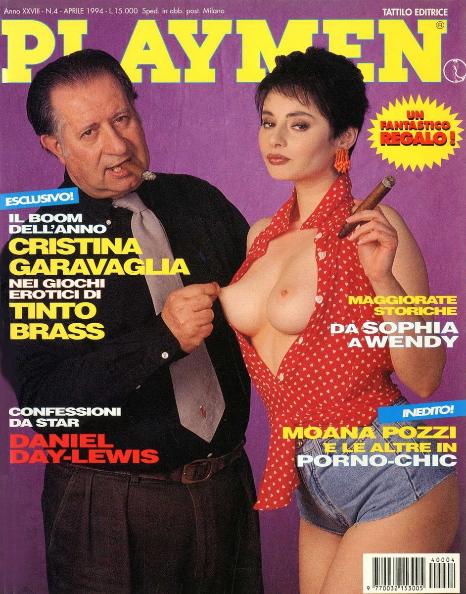 Il Maestro e Cristina Garavaglia sulla copertina di Playmen (aprile 1994) #tintobrass #tintobrassessential #cristinagaravaglia #cultmovies #thevoyeur #luomocheguarda