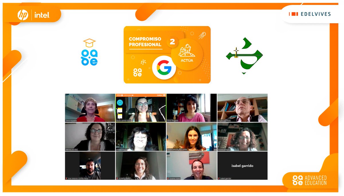 Gracias a los 👩‍🏫🧑‍🏫del <a href="/ColegioCorpus/">ColegioCorpusChristi</a> por su empeño y pasión en el curso de Compromiso Profesional, nivel Actúa con <a href="/GoogleForEdu/">Google for Education</a>, de la ✋ de <a href="/FundacEdelvives/">Fundación Edelvives</a> <a href="/Edelvives/">Edelvives</a> 
<a href="/RochiTic/">Rocío LrnS</a> 
#formación #competenciadigitaldocente