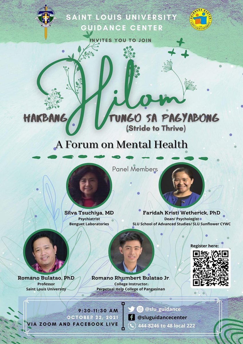 slu_ccw's tweet photo. Gain a better understanding of mental health and find encouragement from the wisdom and knowledge our panel members will impart to us.  

Click on the link below for REGISTRATION: 
https://t.co/JXe6YgRJlL 

See you! 

#YourMentalHealthMatters 
#StridetoThrive
#MentalHealthMonth https://t.co/3s5NzSmavL