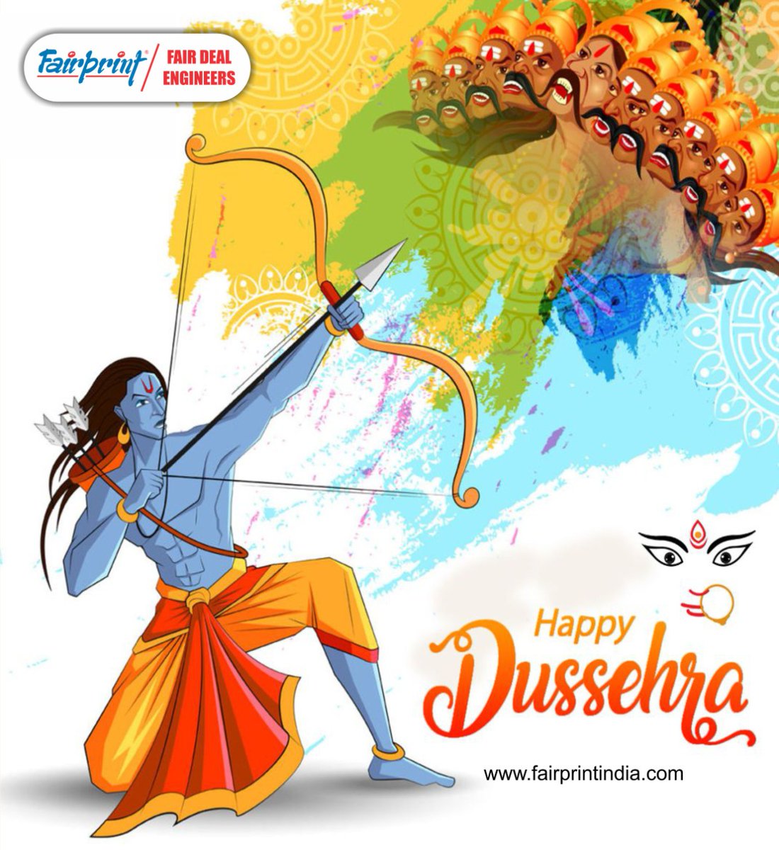 FairPrintIndia's tweet image. May this pooja brings in good fortune and abounding happiness for you. HAPPY DUSSEHRA!

#fairprintindia #fairdealengineers #Dussehara #HappyDussehra2021  #lordrama #goodoverevil