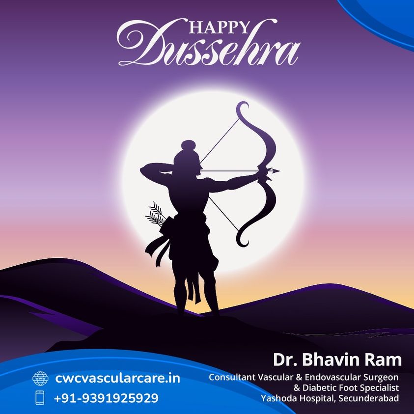 DrBhavinRam1's tweet photo. This Dussehra, may the shackles of evil burn and your family be blessed with good health and luck. Wishing everyone a Happy Dussehra!
#festivalofvictory #dussehraspecial #vascularproblems https://t.co/QQV21NiEid