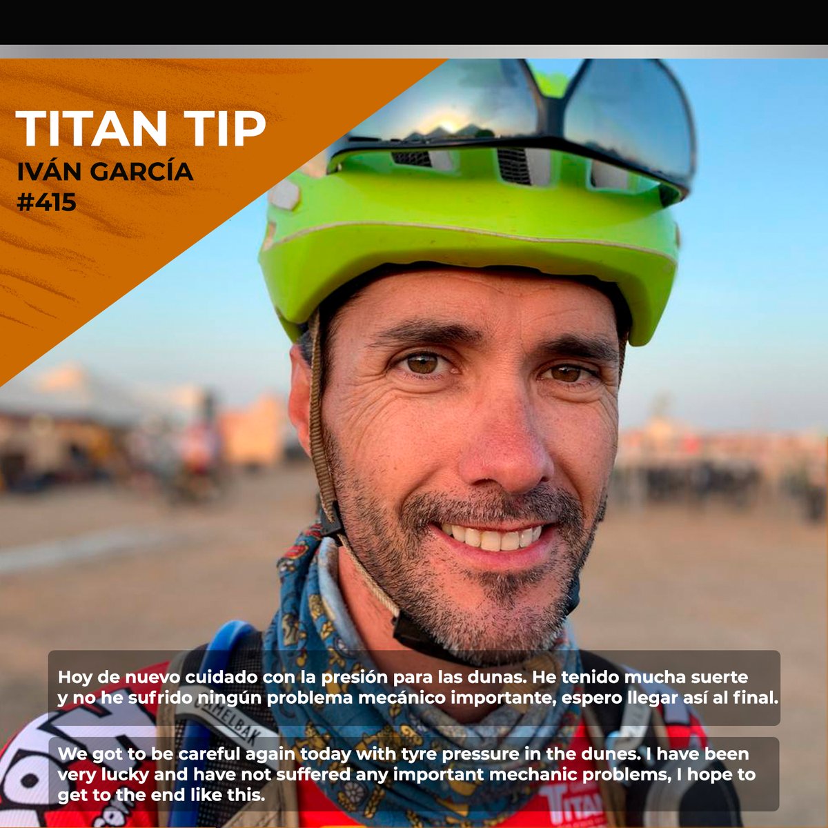 TitanDesert's tweet photo. 👌 #TitanTip: Por suerte no he tenido ningún percance serio. He sido cuidadoso con el mantenimiento tras las etapas y ha ido todo genial.
👌 Luckily I have not had any serious mishap. I have been careful with the maintenance after stages and everything was ok.
#TitanDesert2021 https://t.co/RFPmNlbR1r