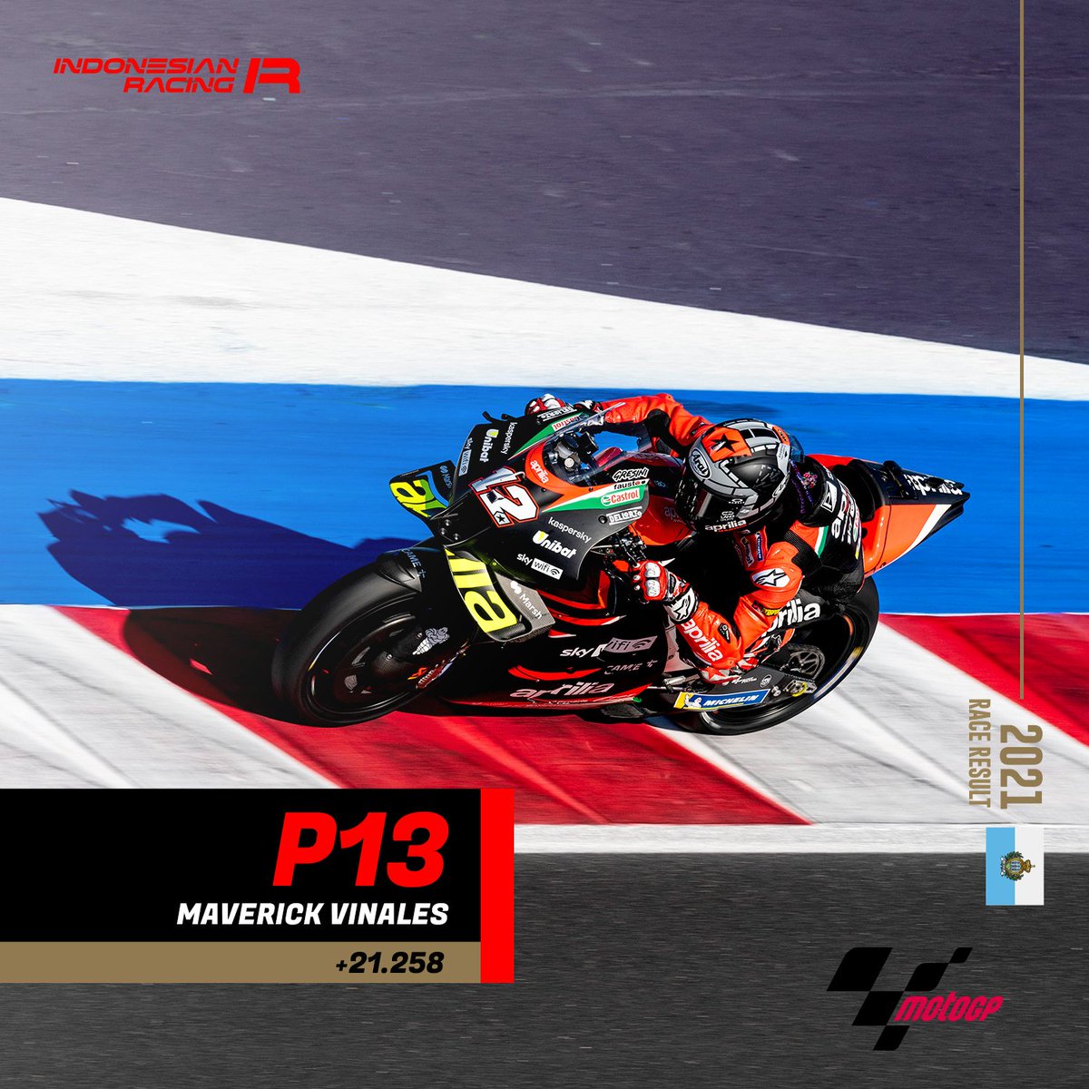 ID_RacingTeam's tweet photo. Selain @gabrirodrigo2 yang tidak start lantaran didera cidera lepas insiden di #AragonGP, @jeremyalcoba hanya masuk finish di urutan 16.

#EngineOnIndonesia #indonesiaracingteam #motogp #moto2 #moto3 #gresinifamily https://t.co/0vzA2tb887