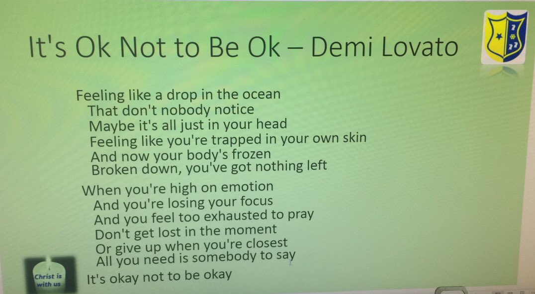 mansheadacademy's tweet photo. As 10th Oct was #WorldMentalHealthDay Collective Worship this week has concentrated on this topic. The focus has been #ItsOkayToNotBeOkay and looking at role models such as @benstokes38 @JesseLingard @JoeMarler @Simone_Biles @EmmaRaducanu #Talk #MentalHealthMatters #Manshead https://t.co/Jj7UGhHh3t