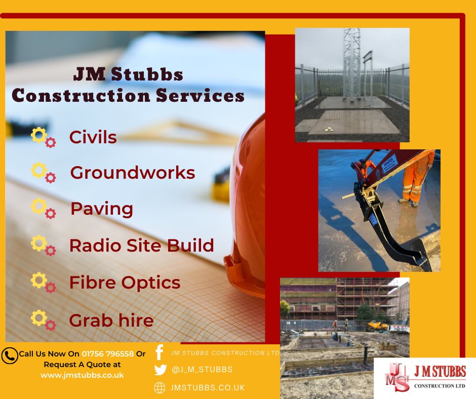 j_stubbs's tweet image. We are the company that provides quality civils and groundworks services. 

For more information on our services. Feel free to call us at 01756 796558 or request a quote, see website link: jmstubbs.co.uk/contact/

#construction #jmstubbsconstruction #civils #groundworks #paving