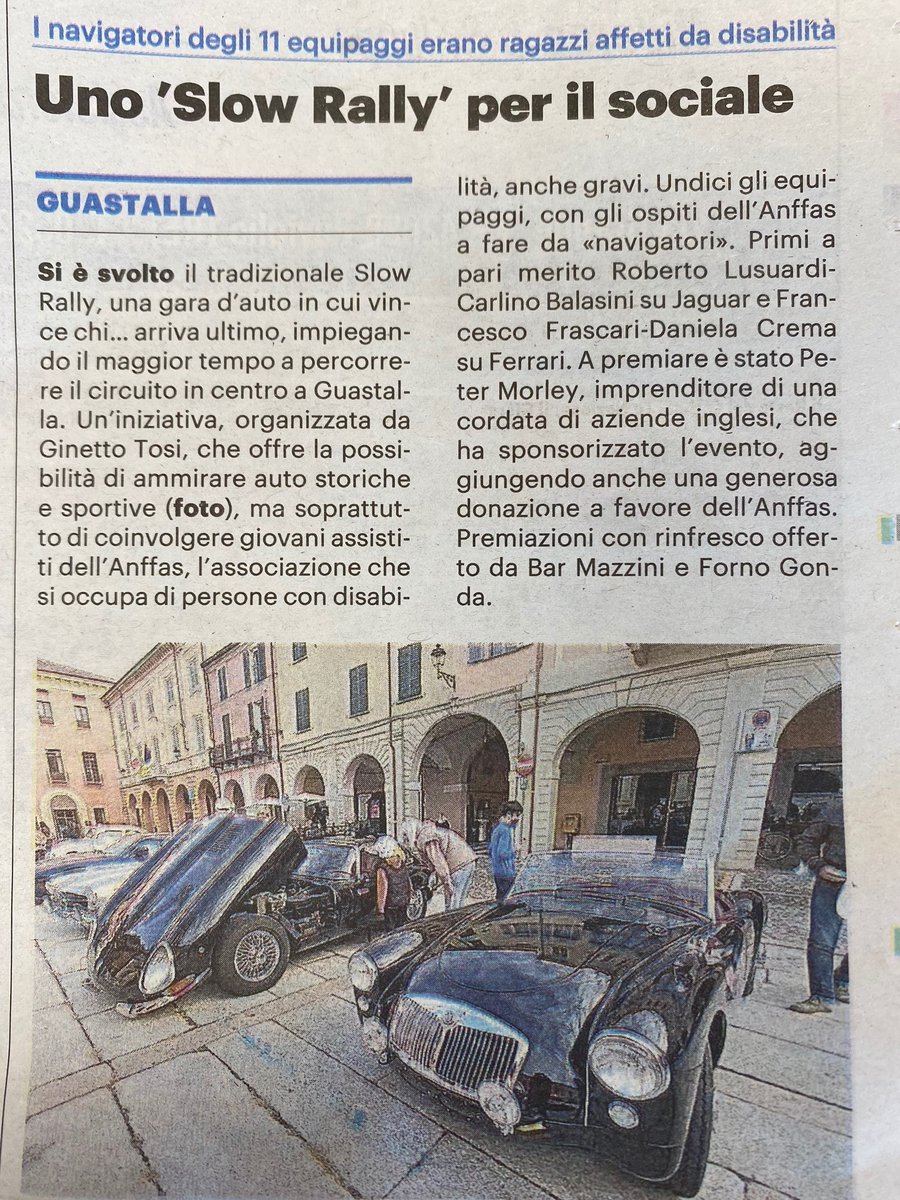 Morclean's tweet photo. Write up in #Italy's "National Daily" - il Resto del Carlino - on 10th October, for the #charity #SlowRace event! The #Morclean team would like to thank everyone who #sponsored the event &amp; #donated to @Peter__Morley's  #gofundme page: https://t.co/nqo3EMq3fs 👏 #Fairplay #Anffas https://t.co/5SXXYHLJZ4