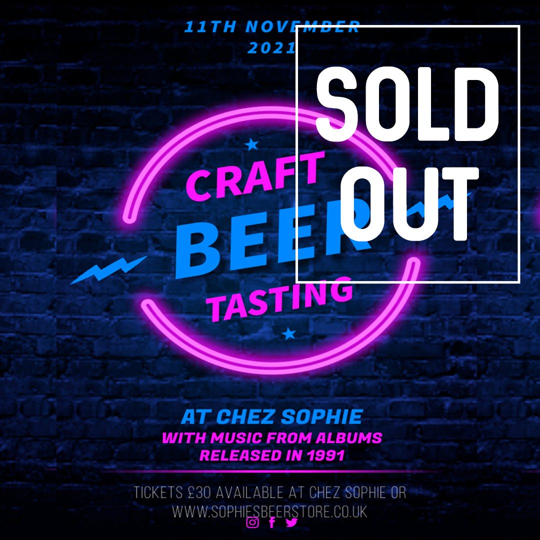 Our beer tasting at Chez Sophie is now SOLD OUT! Thanks to everyone who got in quick for tickets. This promises to be a great night with some fantastic beer and excellent music.

Keep an eye out for the next one in early 2022!

#shrewsbury #shropshire #craftbeer #craftbeertasting