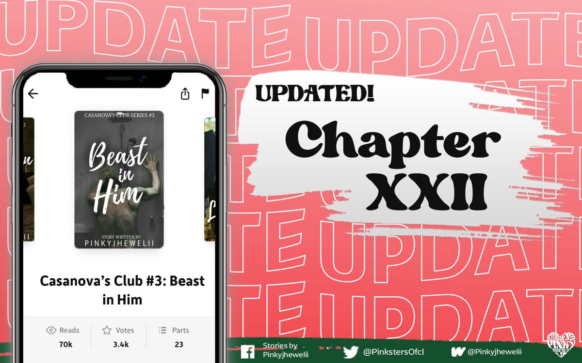 PinkstersOfcl's tweet photo. 🚨 UPDATED 🚨

Chapter 22 is up! Please be advised na there's a tendency na sumakit and ulo niyo sa chapter na 'to. Kidding! Share your thought with us.

Read it here: https://t.co/tCrDZfm5r2

#BeastInHim https://t.co/ALfeadLBuK