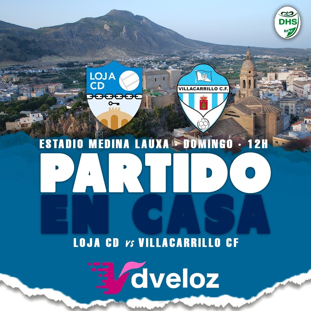 📣⚽️ ¡HAY PARTIDO! 
Un domingo más en casa, con nuestra gente, nuestro pueblo, nuestra afición. 
 
 🆚 <a href="/villacacf/">Villacarrillo Casas de Madera Balticas CF</a> 
🕛 12:00 h
🏟️ Estadio Medina Lauxa

🔵¡SUMEMOS JUNTOS! 

#VamosLoja