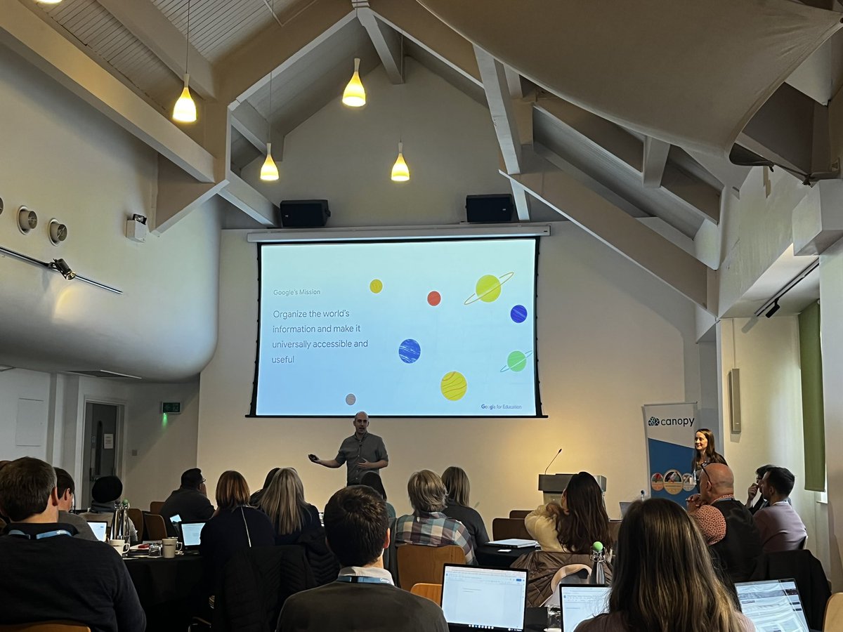 Itsbenwhitaker's tweet image. Keynote from @deanstokes &amp;amp; @jessrosemarsh about the @GoogleForEdu mission #CanopyLive