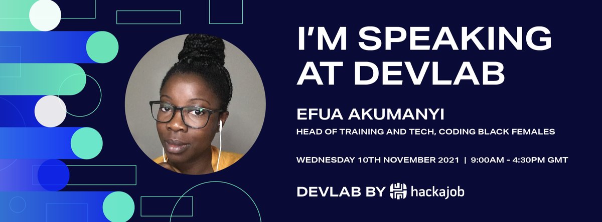 The wait is over and we're thrilled to introduce another brilliant speaker who is speaking at our brand new meetup, #DevLab21!

<a href="/efuaakumanyi/">Efua Akumanyi</a> started her tech journey as a software developer 20 years ago, and is is currently Head of Tech &amp; Training at Coding Black Females.