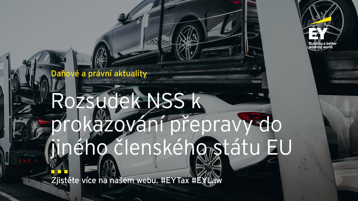 EY_CeskaRep's tweet photo. Při dodání zboží do jiného členského státu doporučujeme zajistit si potřebné dokumenty v dostatečné kvalitě, a to především pokud přeprava není ve Vaší režii. Více v našem alertu zde: https://t.co/c8bYN0qhBz #DPH #NSS #CMR #preprava https://t.co/DmurV1oqU3