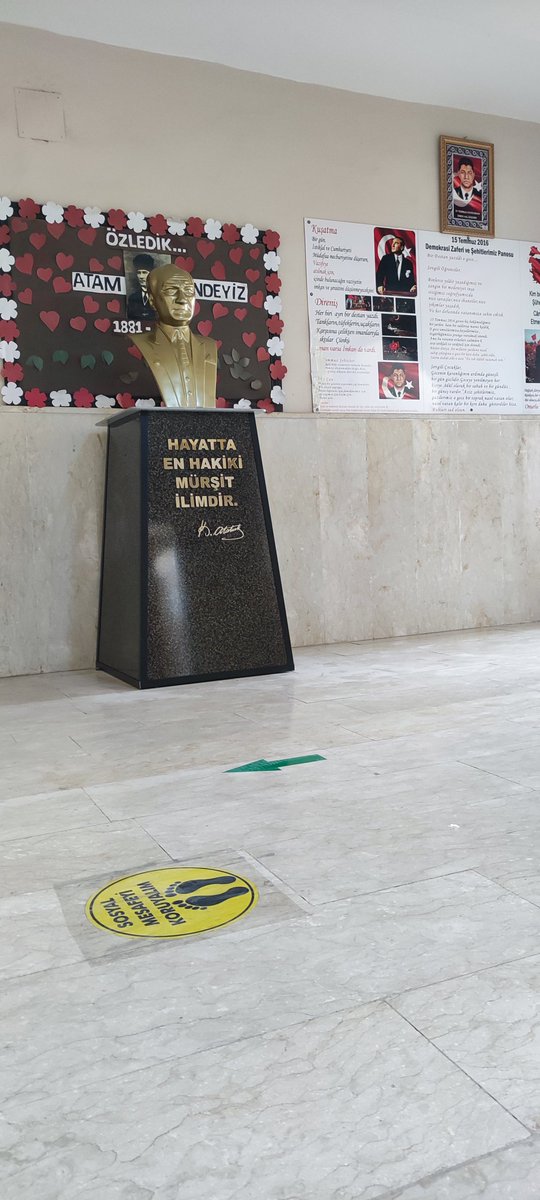 Okulumuza Ulu Önder Mustafa Kemal Atatürk'ün büstünü hediye eden, öğrencilerimizin Atamızın manevi ruhuyla beslenmesine vesile olan Habitus Research Ailesi,ABD Türkiye Petrolleri Anonim Ortaklığı Çalışanları'na öğretmenlerimiz ve öğrencilerimiz adına çok teşekkür ederiz.