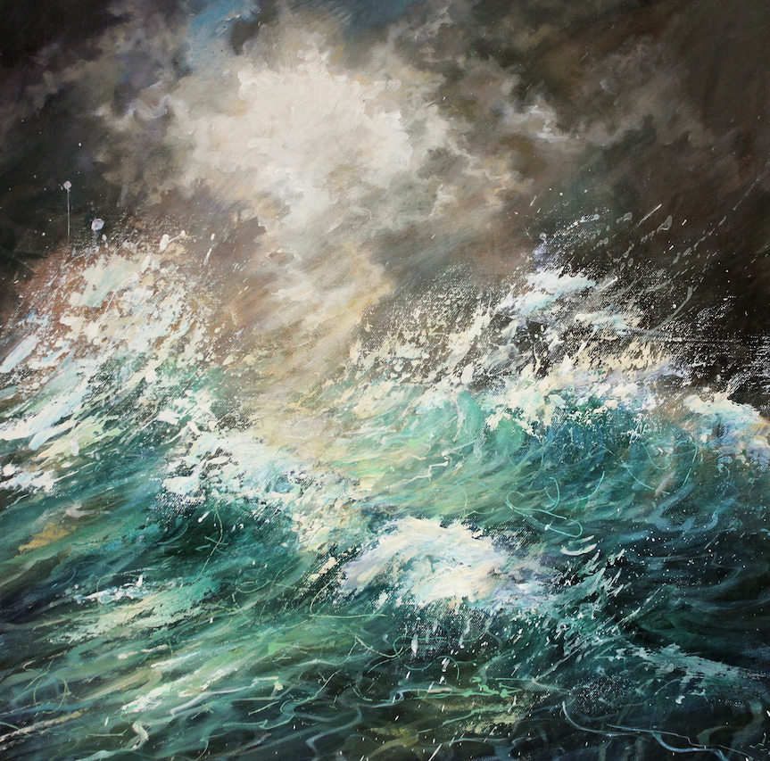 Yesterday I am gave my first demo in 2 years!, for an enthusiastic, friendly local group and I am really looking forward to seeing you all next time Harp Art group 😄
It was all about the creating of the book #dynamicseascapes published by <a href="/SearchPress/">Search Press Books 🎨🧶📚</a>  and those wild waves😃
