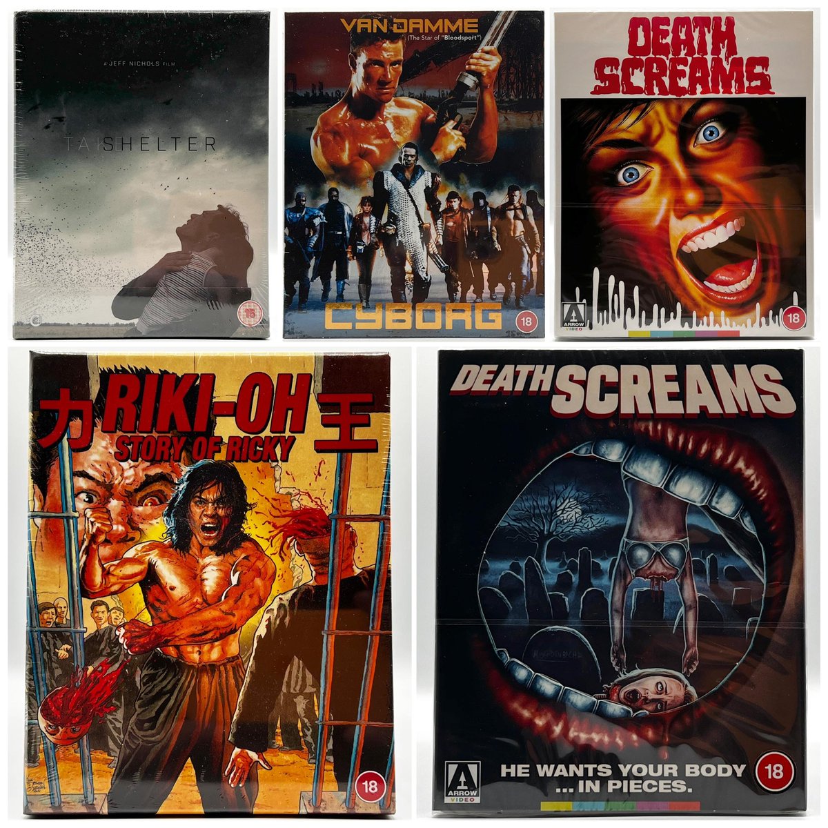 MovieCaveDave's tweet photo. Back Once Again Wit Tha Other Collector’s Editions Blu-Rays I Have Grabbed Over Tha Past Month..
#Movies #BluRay #PhysicalMedia #Collector #Slipcover #CollectorsEdition #TheLamp #TakeShelter #RikiOh #DeathScreams #Cyborg #TrickOrTreats https://t.co/lhQZyQgdBu