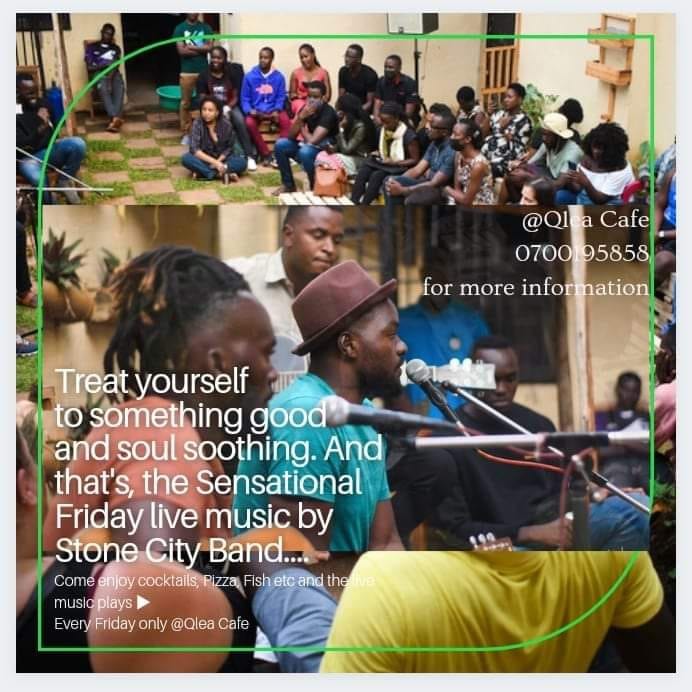 QleaCafe's tweet photo. It'ss a Fridayyyyyy.... Let's meet @QleaCafe this evening at exactly 5 as Stone City Band gives us good Music...
As you enjoy your meals
Your cocktails 
Juices
Smoothies
Pizzas 
Etc....... https://t.co/9ZigBOSaLF