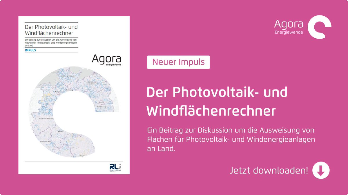 DE braucht 2030 je rund 1/3 Strom aus #Windkraft an Land + #PV und hat dafür auch genug Platz. Doch der #EE-Ausbau stockt, weil zu wenige Flächen ausgewiesen werden. Unser interaktives Tool zeigt, wo Potenziale für den Windkraft- und PV-Ausbau liegen. Überblick im Thread👇 1/9