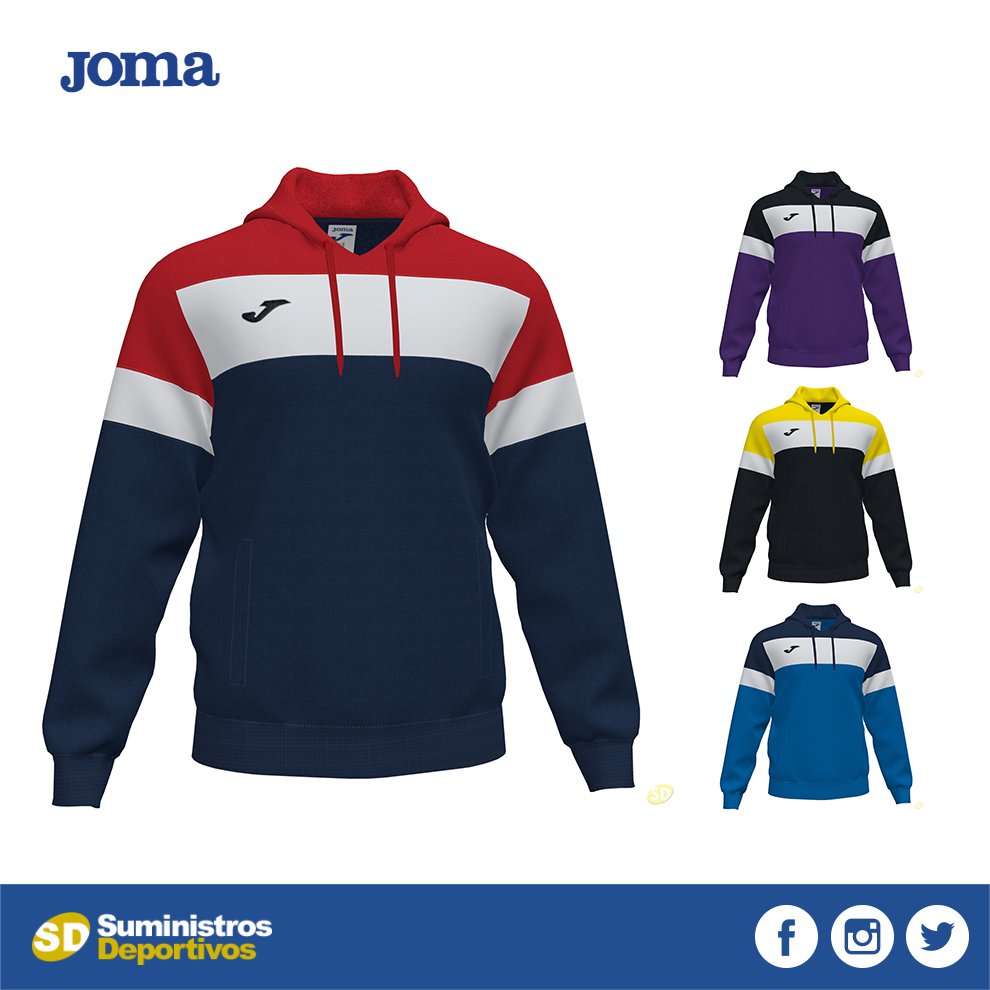 SumDeportivos's tweet photo. La Sudadera Capucha Joma Crew IV es un #musthave para practicar deporte con bajas temperaturas ❄🌧

Sudadera con canalé en bajo y puños, capucha con cordón interior, logotipo J bordado y disponible en varios colores.

👉 https://t.co/EMIWTu6hr8 https://t.co/WCXEuxgcn3