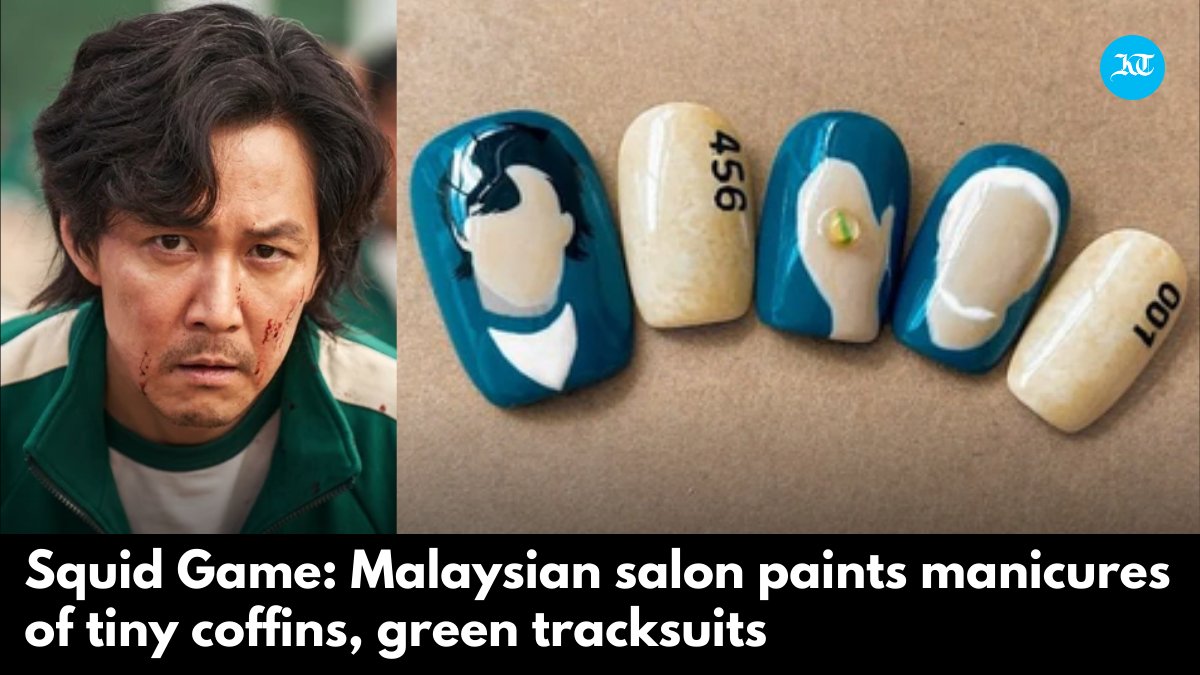 Have you seen this? A manicure salon in #Malaysia is selling painted and press-on nail designs based on the television show #SquidGame, the latest small business to cash in on the soaring popularity of the South Korean series. khaleejtimes.com/offbeat/squid-…