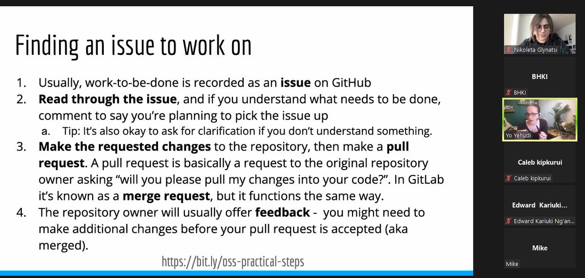 BioinfoHub_KE's tweet photo. Awesome guidelines and a few resources on how to find issues to work on and start getting your hands dirty. @hacktoberfest @yoyehudi @NikoletaGlyn #BOSSEvents #OpenScience #OpenScienceKE https://t.co/Xh2uHQ7vhS