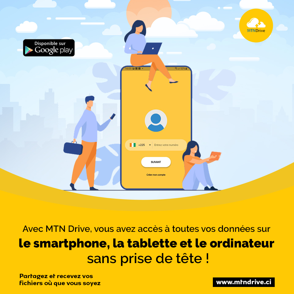 mtn_drive's tweet photo. Avec votre application #MTNDrive plus de prise de tête ! 
Retrouvez tous vos documents, votre musique… à la fois sur votre smartphone, votre tablette et votre ordinateur.
Téléchargez vite votre application ici: https://t.co/S8I9sLXdQV

#drive #partage https://t.co/j2cfwJ3fO6