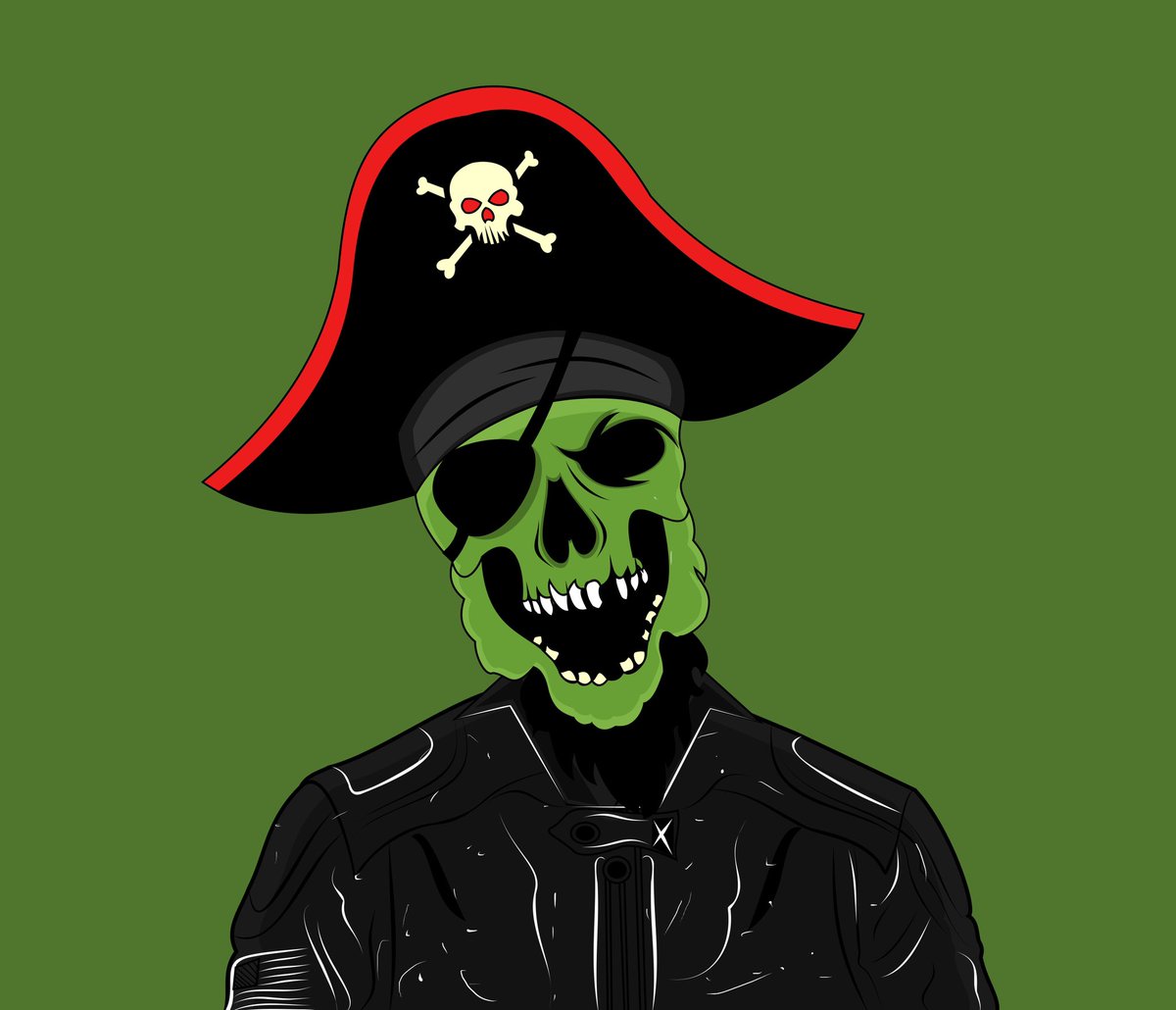 CryptoPirateC's tweet photo. GM pirate fam 🏴‍☠️👑 #NFTCommunity Follow for More sick artwork! 🎨 #NFTGiveaways https://t.co/Lo1WLwGgyr