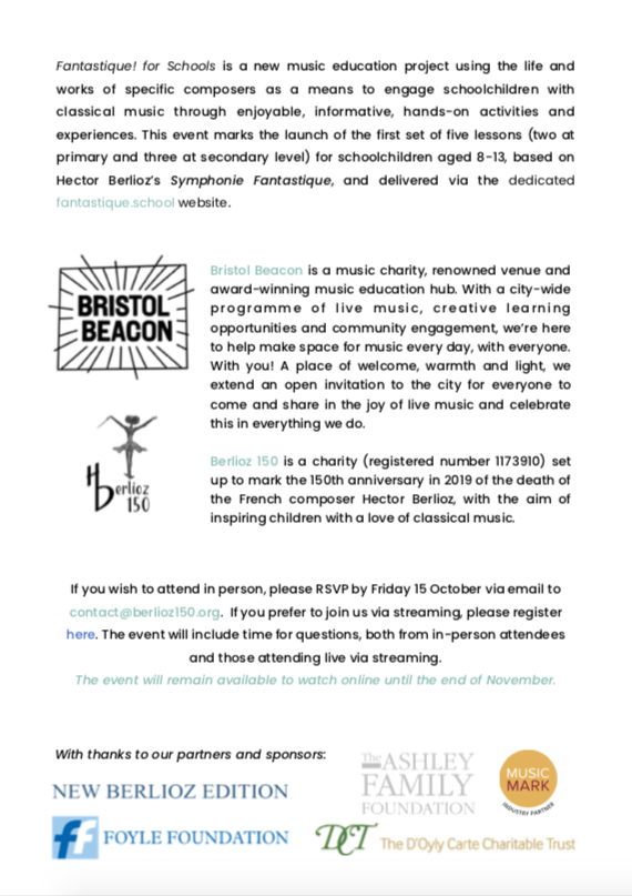 We are pleased to invite you to our Launch Event for FANTASTIQUE! FOR SCHOOLS on Monday (4.30pm start). It will be live streamed on Zoom and you can register your interest here: eventbrite.co.uk/e/fantastique-…
#fantastiqueforschools