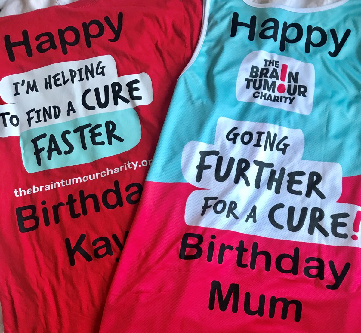 TBTC_East's tweet photo. 👟Good Luck Kate who is running 10 miles on her Mum's birthday this weekend to raise funds for @BrainTumourOrg 👏Sadly this run is in memory of Kate's Mum. We're really grateful for your dedicated support and love the personalised running vests. 💕👟https://t.co/vxVxlGVEAN https://t.co/Pky3la9DH0