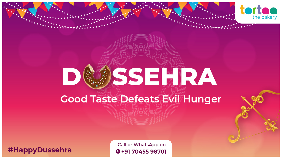 tortaathebakery's tweet photo. Fight your cravings just how Lord Rama for Ravana. Wishing everyone a #HappyDussehra! Celebrate this festival by eating lots of cake and staying positive here with us at #TortaaTheBakery.
Open now at Sion &amp; Dombivali!
Visit: https://t.co/0TL8j0Nw2L
Contact: +91 70455 98701
#sweet https://t.co/PVw3Bu1S8k