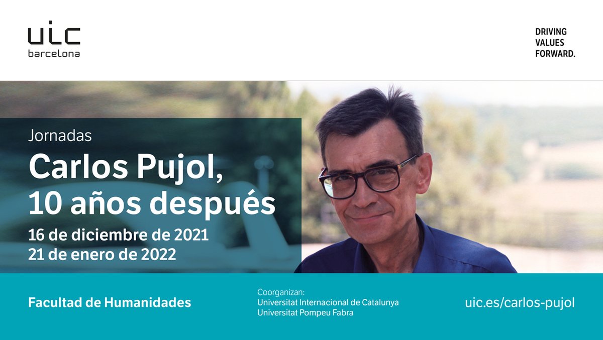 Con motivo del décimo aniversario de la desaparición de Carlos Pujol la <a href="/UICbarcelona/">UICBarcelona</a> y <a href="/UPFBarcelona/">UPF Barcelona</a> organizan las jornadas "Escribir, verbo reflexivo. La literatura según Carlos Pujol"
La inscripción es gratuita, puedes apuntarte aquí:
👉forms.gle/Jbz8x2U6NDrPbg…