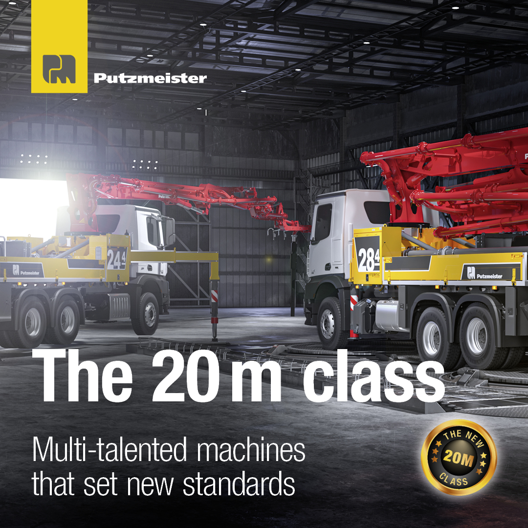 Putzmeister's tweet photo. Putzmeister’s new truck-mounted concrete pumps from the 20 m class with astounding possible uses.
Are you ready for these multi-talents?
Learn more at: https://t.co/sQLFuakXa0
#putzmeister #new2x #concretepumps #multitalents https://t.co/OeHUbTeLbj