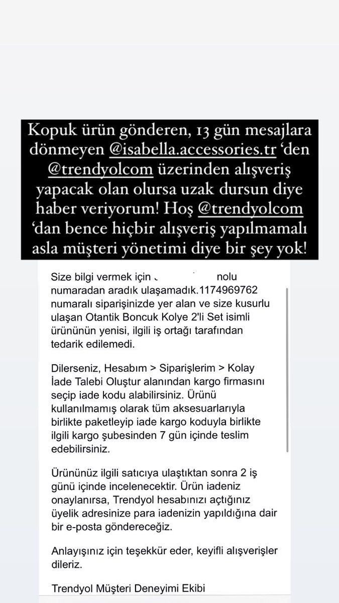hande_tuncel's tweet photo. @Trendyol @TrendyolDestek önünüze gelen her firmayı tedarikçi olarak almamalısınız! https://t.co/1nnG2Zjti5