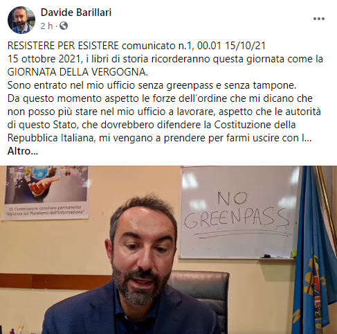 mariosavina's tweet photo. Per quanto mi riguarda il problema non è che #Barillari non voglia uscire dal suo ufficio. Il problema è che qualcuno abbia permesso che ci entrasse. Il 4 marzo 2018. https://t.co/bolslIVqGO