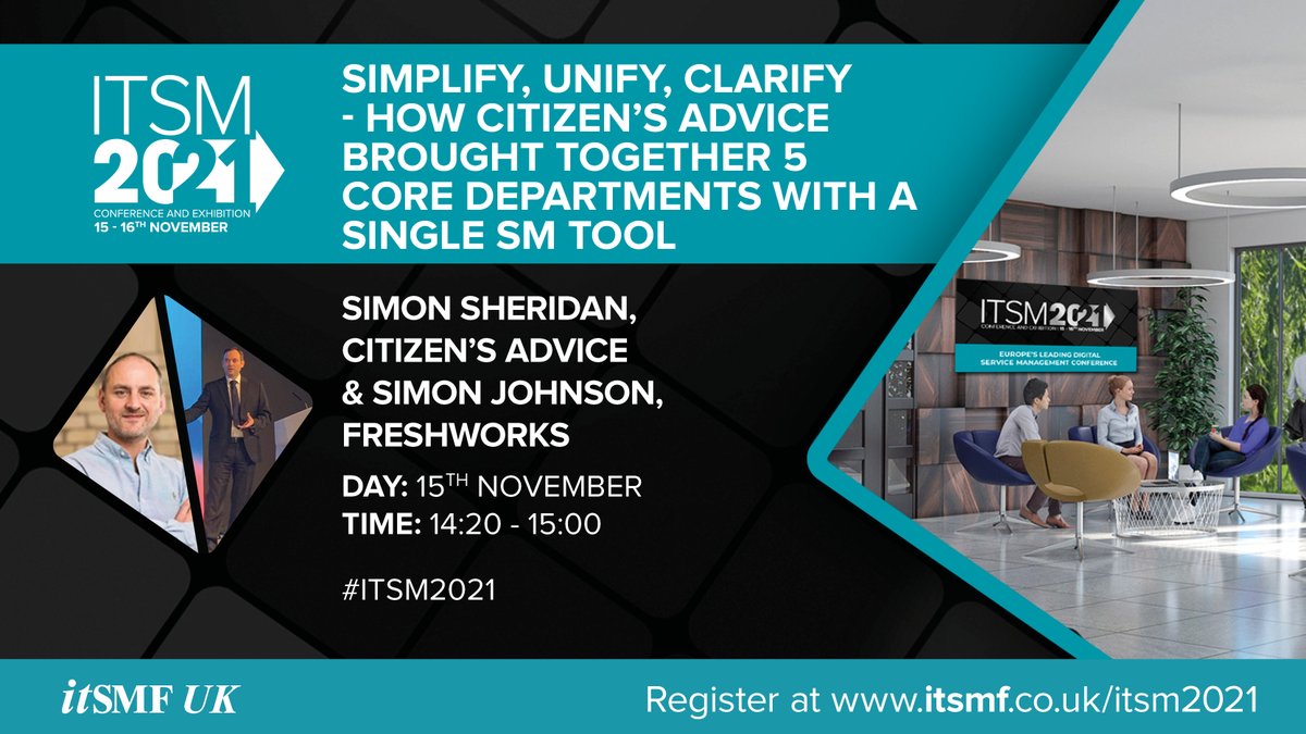 Looking ahead to ITSM2021 next month, today we focus on the sixth set of presentations on day 1! Still time to register, visit itsmf.co.uk/itsm2021/ for the full agenda and further details. #itsm2021 #itsmfuk #itsm
