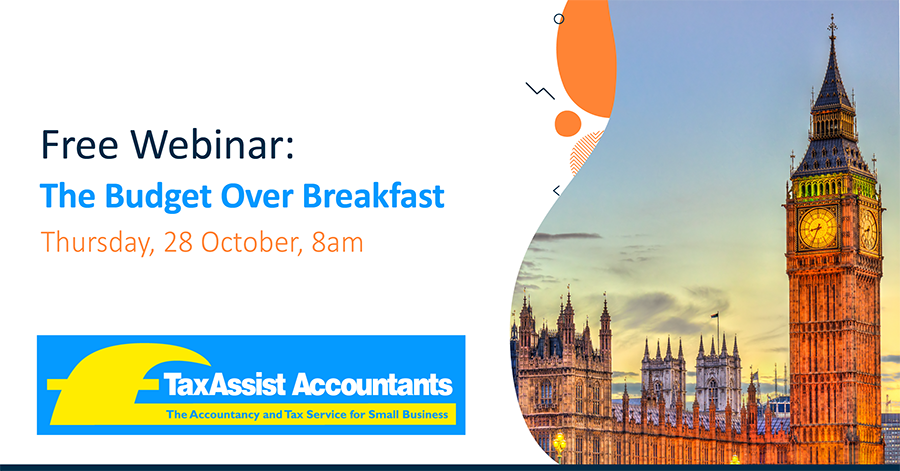 TaxAssistGod's tweet photo. The Budget over Breakfast – join us on 28th October, 8am when we will look at the Chancellor’s key announcements in his Autumn Budget and discuss what they could mean for businesses and self-employed individuals. Sign up here: https://t.co/awoxRFDsS4 https://t.co/6OzV77EDWb