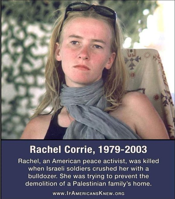 MEpeace3's tweet photo. unbearable! #RachelCorrie #Palestine #Zionist @MEpeace3 https://t.co/3tWu9fHHGt