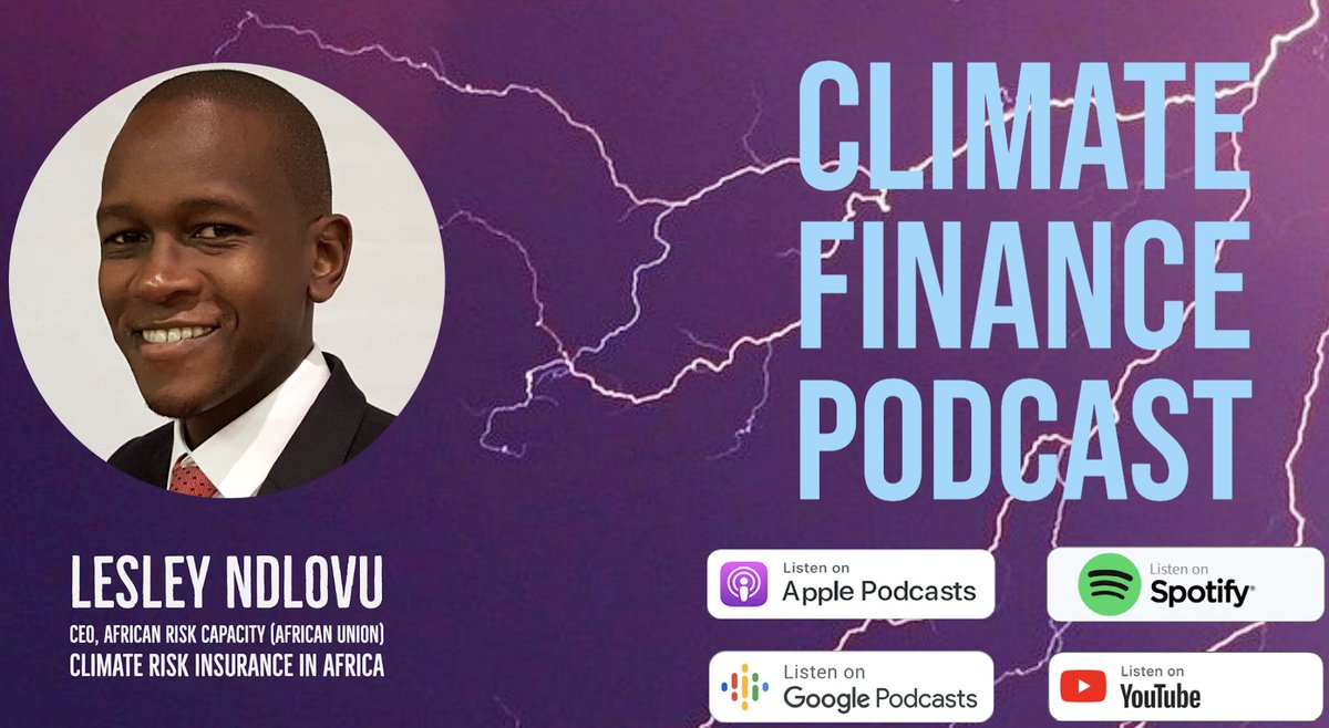 Check out our insightful conversation (climatefinance.xyz/episodes/lesle…) with <a href="/ndlovu_lesley/">Lesley Ndlovu</a> from <a href="/ARCapacity/">African Risk Capacity Group</a> on how African countries can become more Climate Resilient with various risk insurance products.