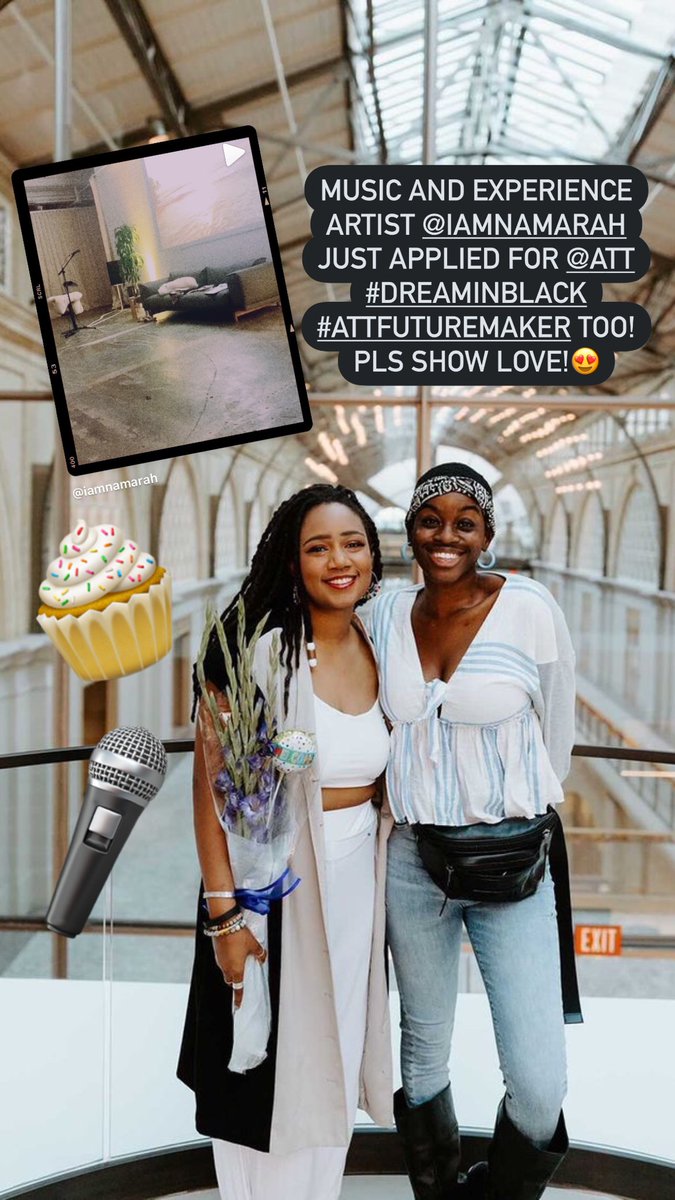 JoyOfodu's tweet photo. Hey @att - I nominate @iamnamarah an artist who encourages young girls to take up space and fight the urge to shrink themselves! https://t.co/X1SqpPzhAv
#DreamInBlack #ATTFutureMaker https://t.co/uTuKHtVXGP