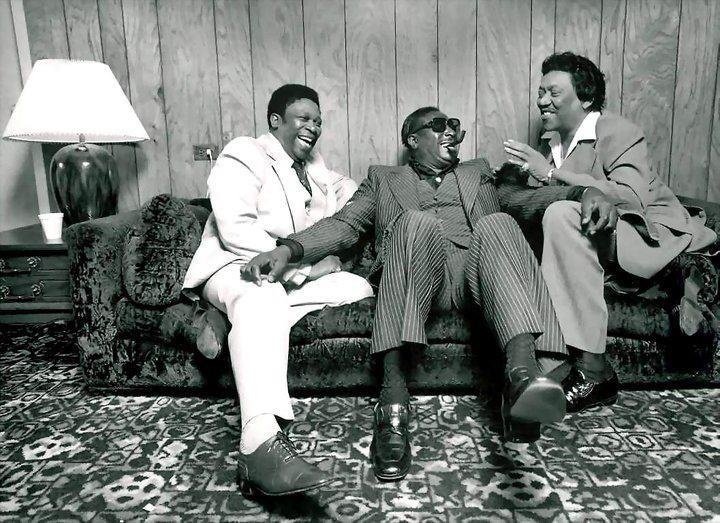 BoredWeb3's tweet photo. B.B. King, Albert King &amp; Bobby Bland having a laugh backstage at the Circle Star Theater in the early 1980's. https://t.co/QlaVgI6dna