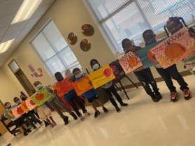 Fall is in the air in Mrs. Thompson's Art Class.