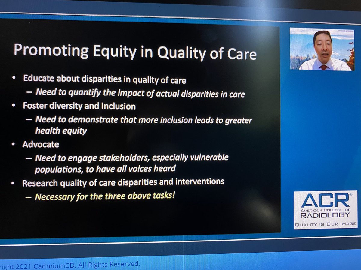 #ACRQS21 is underway! Dr. Chris Lee on #healthdisparity live now