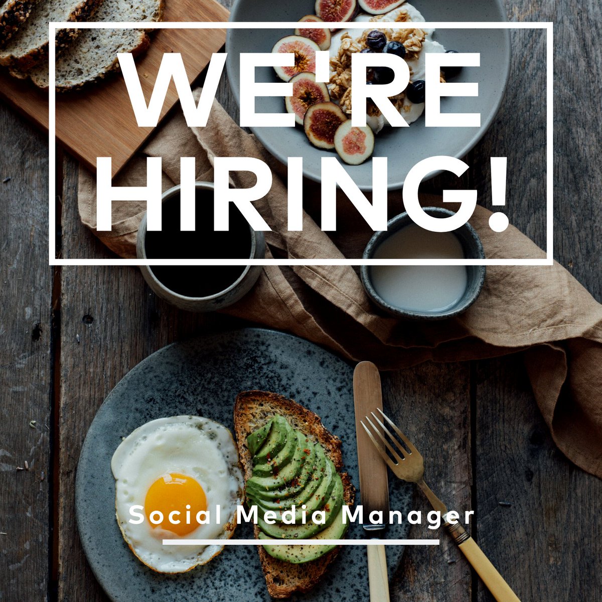 this_is_phipps's tweet photo. We’re looking for an experienced #SocialMediaManager to join our team. If you’re a #socialmedia fanatic with a passion for food and drink who thrives in a busy agency role please apply #newrole #jobsearch #newjob https://t.co/guXv2P9oYO https://t.co/EFkMS5KSwE