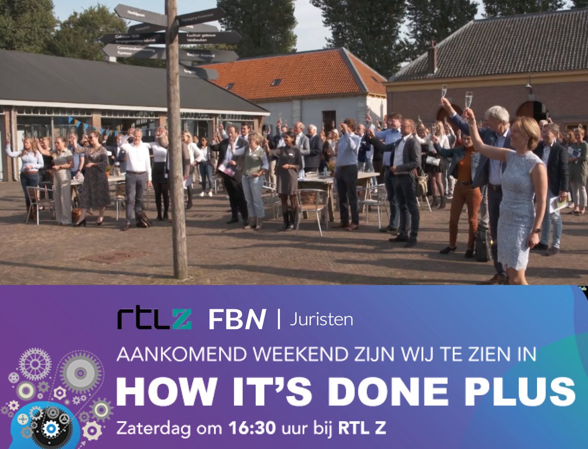 Zaterdag 16 oktober is FBN Juristen te zien bij RTL Z: How it's done! In deze uitzending vertellen de partners van FBN Juristen uitgebreid over ons bedrijf.
Kijkt u mee? Vanaf 16:30 uur zijn wij morgen te zien!
#rtl #notariaat #notaris